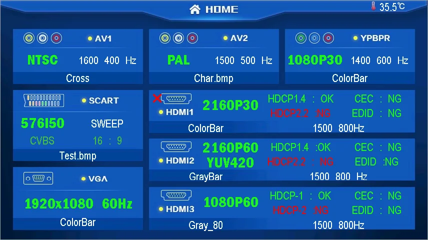 AG-681P main screen